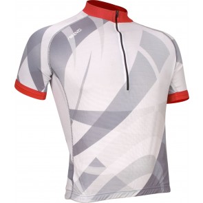 Avento Fietsshirt wit zwart rood