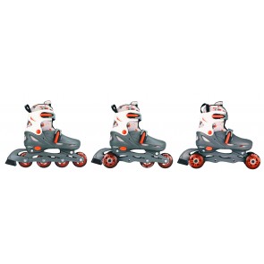 Nijdam Quad Skates Verstelbaar type 52QM grijs rood wit