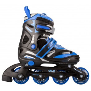 Nijdam Skates Verstelbaar Semi-Soft type 52QX antraciet zilver blauw